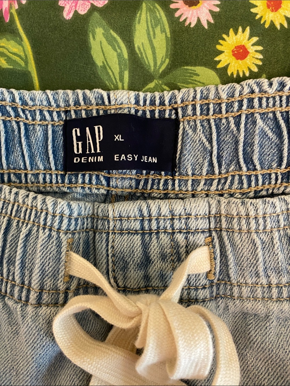 GAP Light Blue Easy Drawstring Denim Jeans - Picture 2 of 3